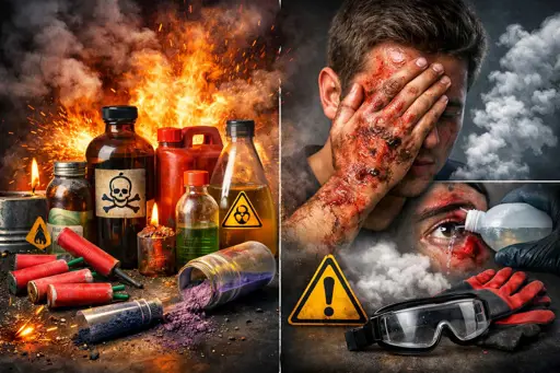 خطرات مواد شیمیایی در چهارشنبه‌ سوری