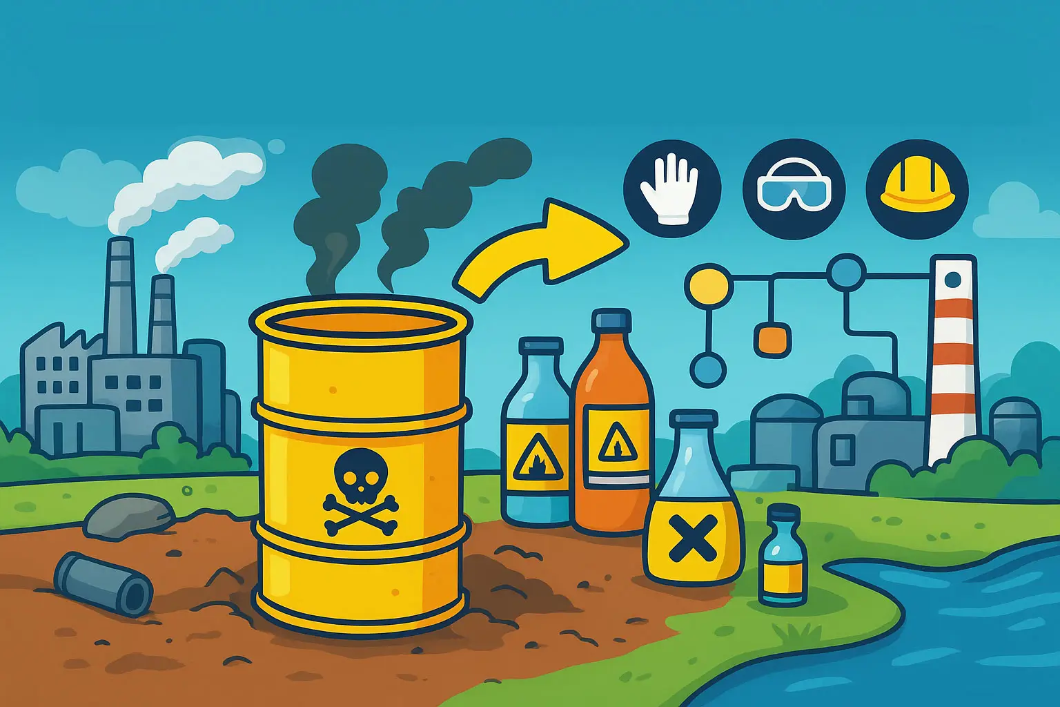 چگونگی دفع ایمن مواد شیمیایی
