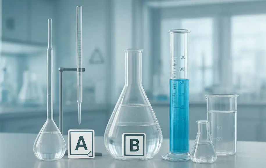 کلاس بندی شیشه آلات آزمایشگاهی