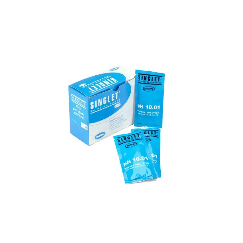 محلول بافر ساشه‌ای Hach pH 10.01 مدل Singlet کد 2770220