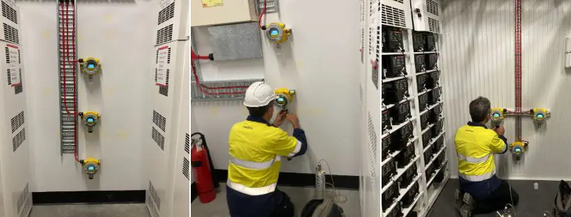 تشخیص گاز در سیستم‌های ذخیره‌سازی انرژی باتری (BESS)