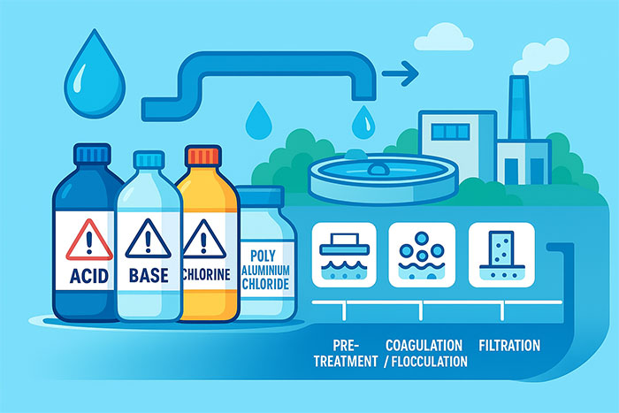 مواد شیمیایی پرکاربرد در تصفیه آب و فاضلاب